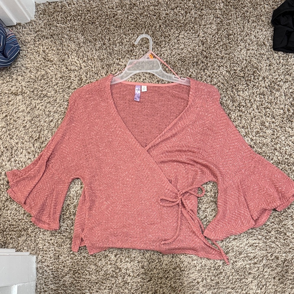 Alya Pink Wrap Blouse